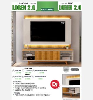 BANCADA LOREN 2.0 COM PAINEL cod 888